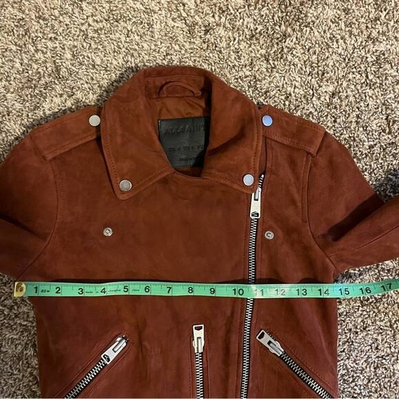 ALLSAINTS Balfern Suede Biker Jacket - Picture 15 of 15